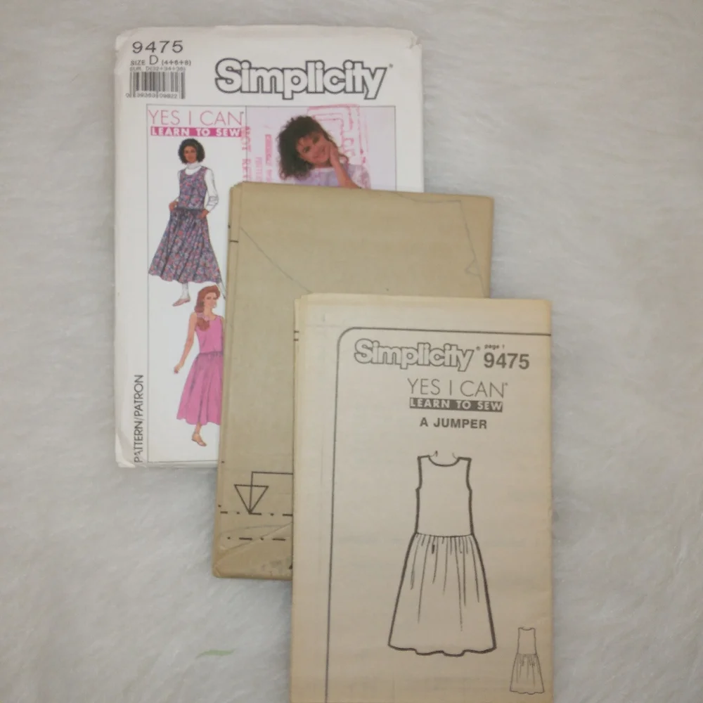 Simplicity 9475 EASY Jumper, learn to Sew Size 4-6-8